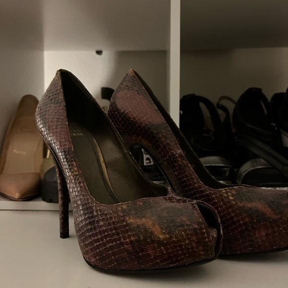 Python open toe pumps by Stuart Weizmann size 36.5 - Picture 2 of 4